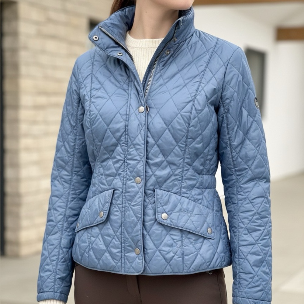 Barbour Sky Blue Quilted Utility Jacket